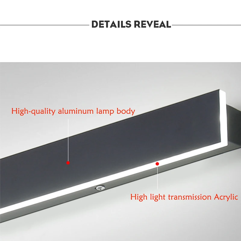 Waterproof outdoor wall lamp LED Long wall lamp IP65 Aluminum Light Garden Villa porch Sconce Light 110V 220V Sconce Luminaire - Image 5