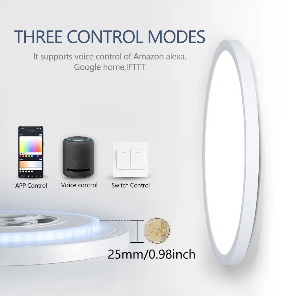 BENEWTON TUYA Ceiling Lamp Room Decor Led Light RGB APP Voice Control Alexa Google Smart Lamp For Home - Image 6