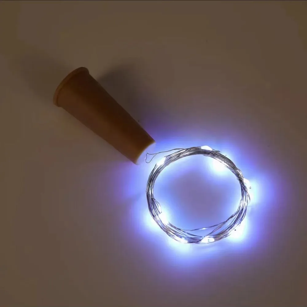 12 PCS Battery powered Wine cork bottle light 20LED Fairy light bar light birthday party bottle stopper light bar (With battery) - Image 6