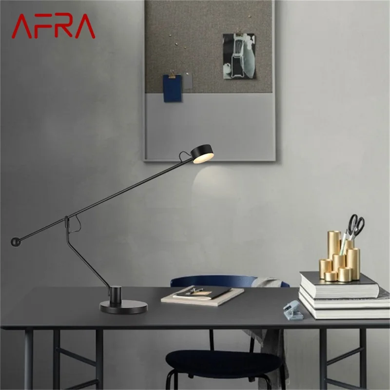 AFRA Contemporary Table Lamp LED Simple Design Adjustable Vintage Desk Light for Home Study Bureau Decor