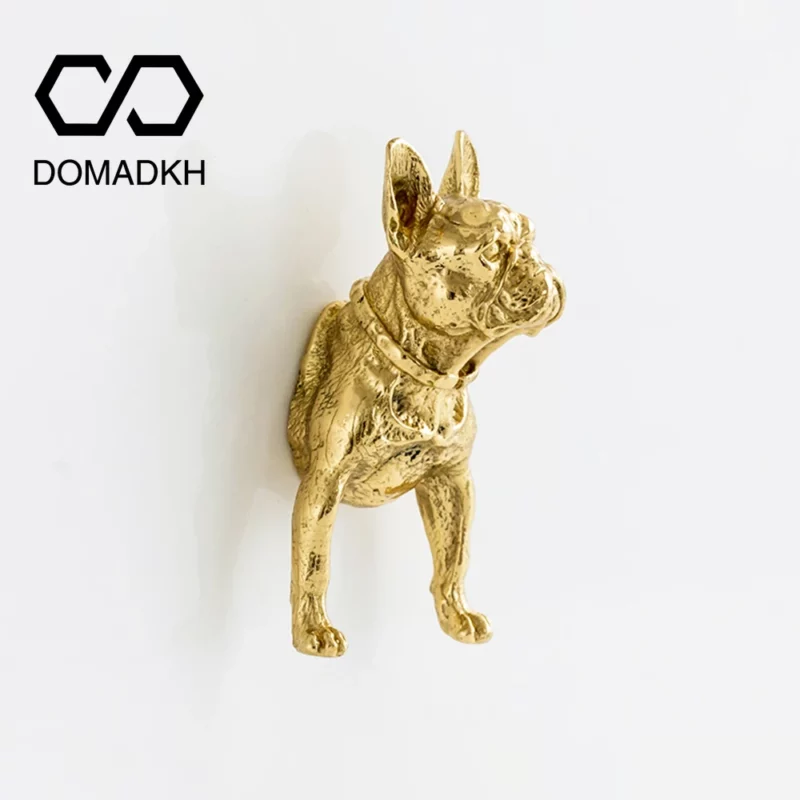Brass Dog Head Cabinet Door Knobs Gold Dog Tail Drawer Pulls Kitchen Handles Nightstand Pulls Home Decor Dresser Knobs Hardware