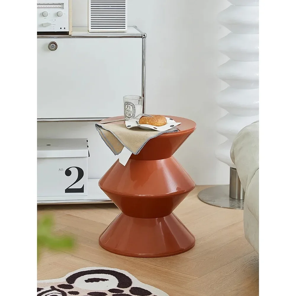 Round Coffee Table Plastic Nordic Home Furniture Living Room Sofa Side Tables Hallway Shoes Stool Balcony Small Desk Nightstands - Image 2