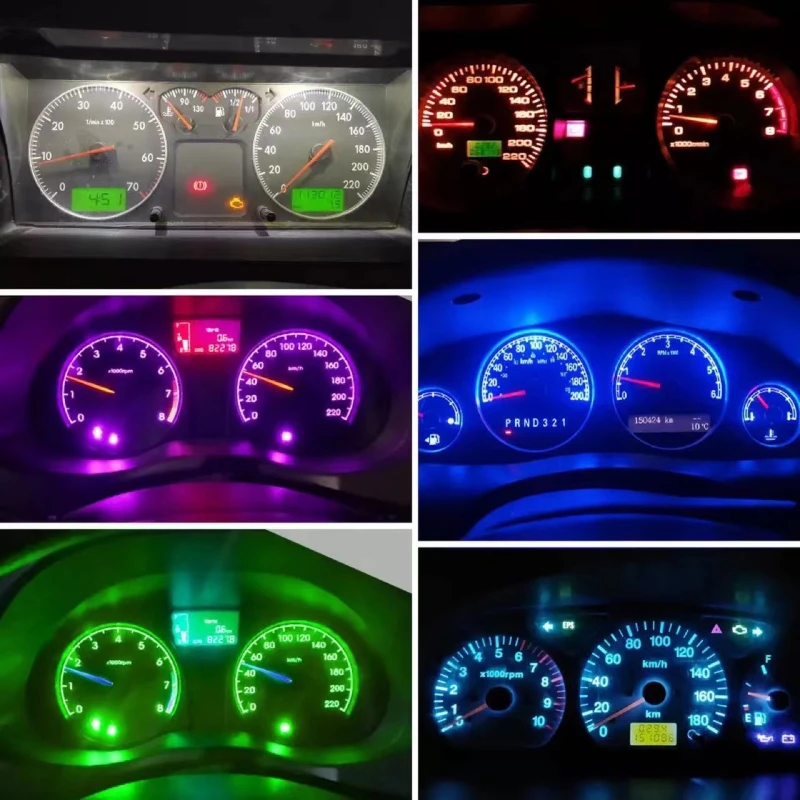 10Pcs T5 Led Bulb W3W W1.2W Led Canbus Car Interior Lights Dashboard Colorful Indicator Wedge Auto Instrument Lamp 12V - Image 2