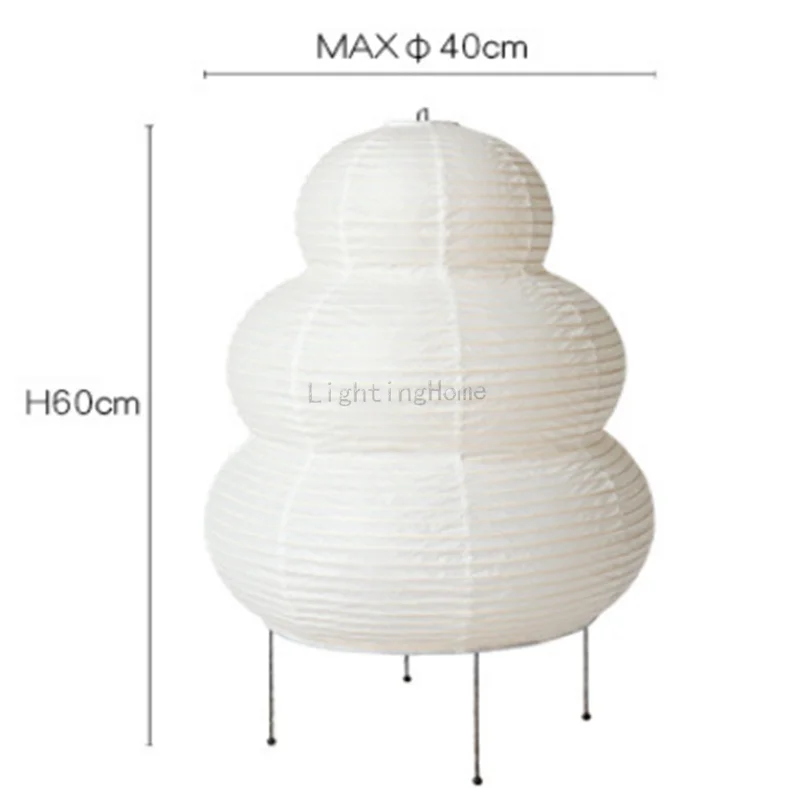 Japanese Design Akari Wabi-sabi Table Lamp White Rice Paper Decorative Desk Lights for Bedroom Living/Dining Room Study Loft - Image 6
