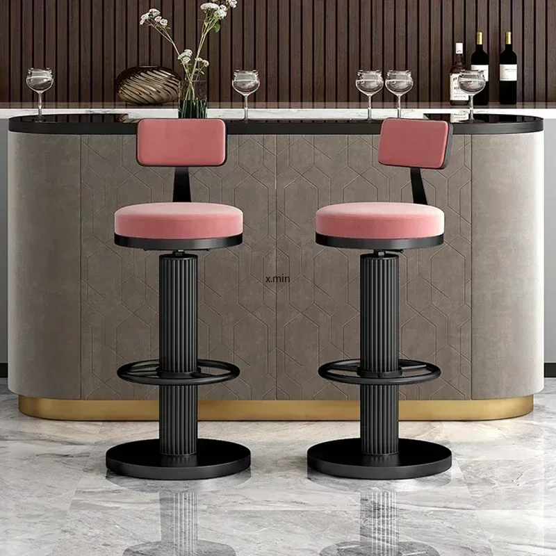 Make Up Office Bar Stools Luxury Accent Reception Accessories Bar Chairs Vanity Tall Gold Banqueta Garden Furniture Sets LJX35XP - Image 4