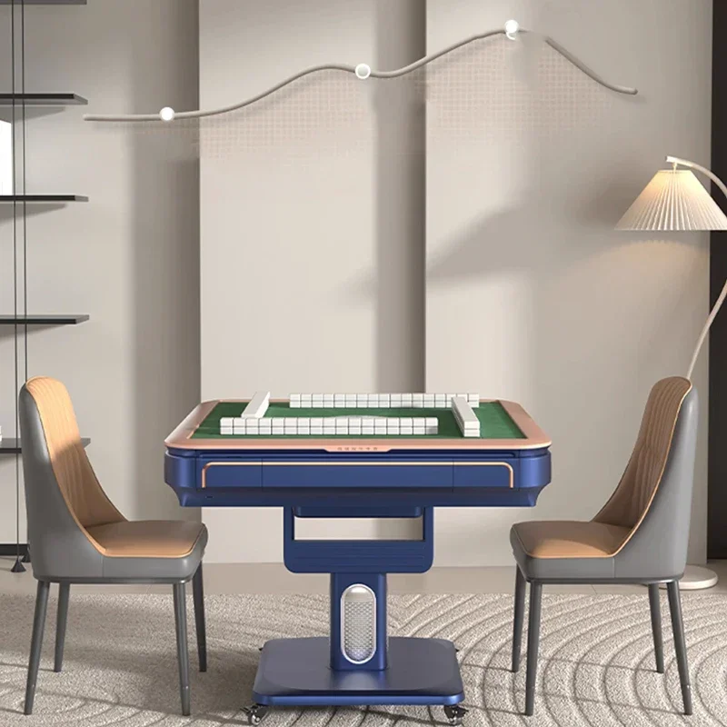 Folding Mahjong Machine Table Sliding High Modern Kitchen Furniture Round Mini Stainless Steel Mesa Mahjong Table Cafe Marble