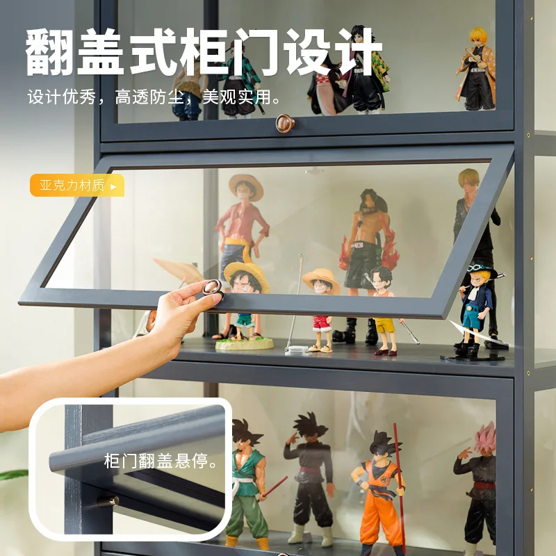 FIGURE-Acrylic Storage Box for Lego Toys Bookcase, Clear Display Cabinet, Dustproof Shelf, Clear Glass-like Shelf - Image 5