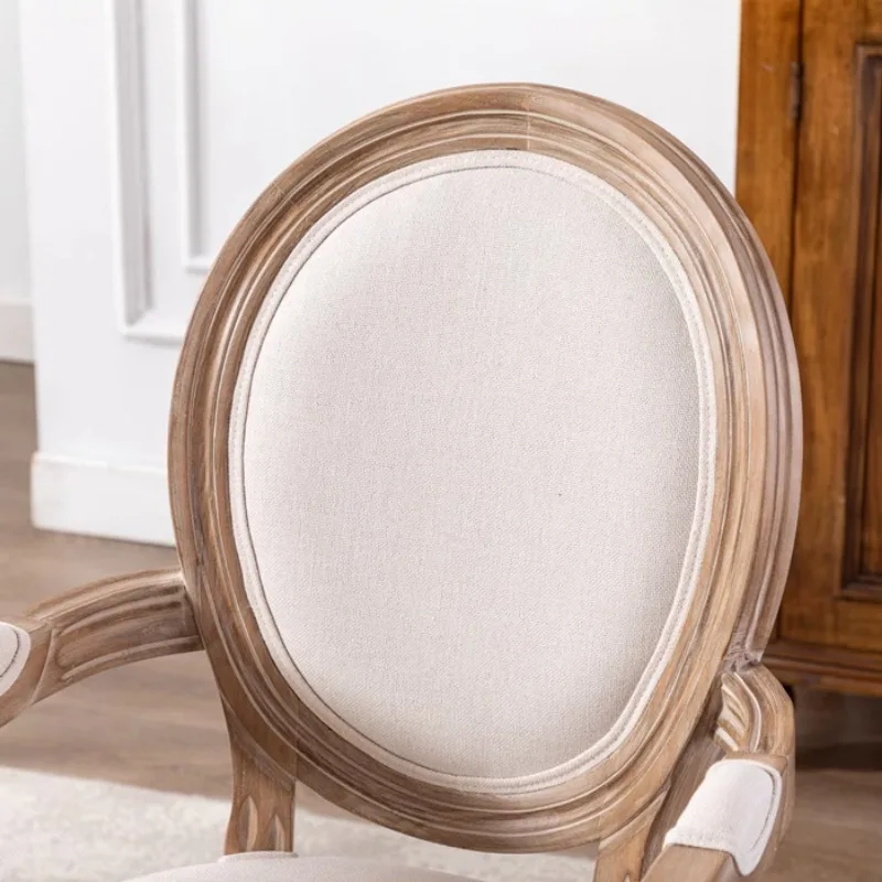 American country solid wood retro dining chair hotel cafe dining table chair adult manicure chair photography Internet celebrity - Image 4