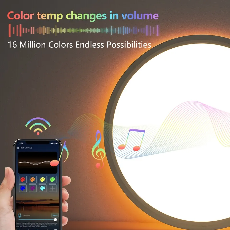 BENEWTON TUYA Ceiling Lamp Room Decor Led Light RGB APP Voice Control Alexa Google Smart Lamp For Home - Image 4