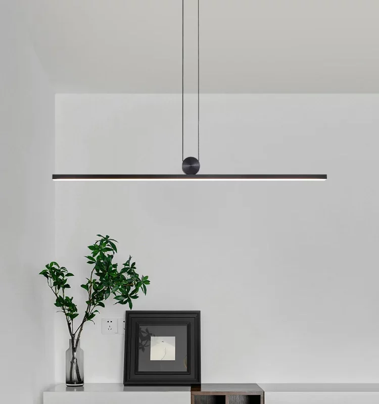 restaurant lamps kitchen dining room chandelier designer modern dining lamp Nordic black lights dining table bar lamp long light