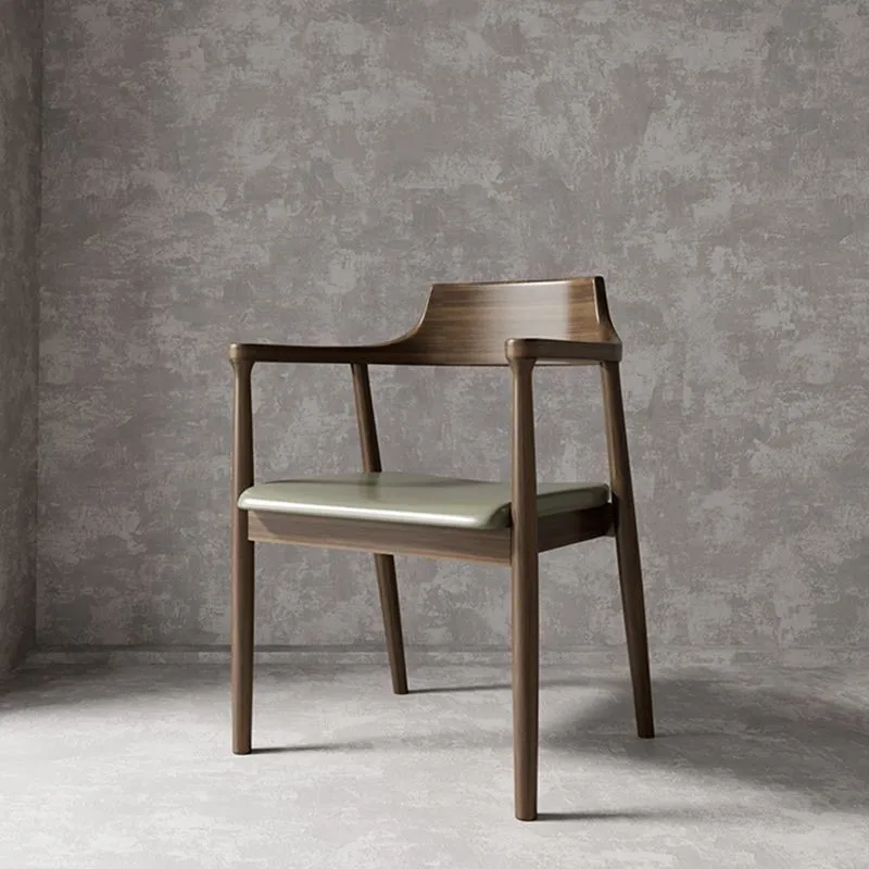 JOYLIVE Nordic Solid Wood Dining Chair Light Luxury White Wax Wood Living Room Chairs Modern Simple Leisure Armchair Furniture - Image 3