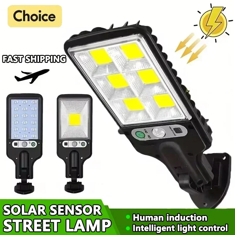 Solar Outdoor Led Courtyard Wall Lamp With 3 Mode Waterproof Motion Sensor Security Lighting Street Lights for Garden Patio Path