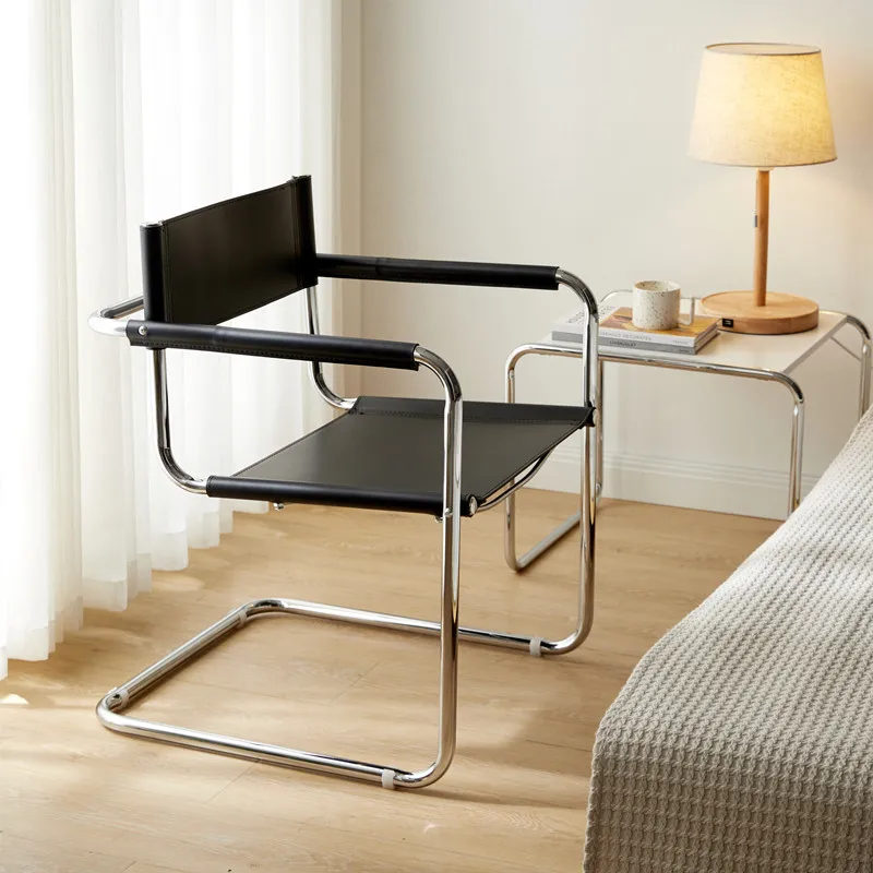 Modern Living Room Chairs Office Hand Vanity Mobile Relax Leather Stools Design Armchair Bar Chaises De Salon Dining Room Sets - Image 4