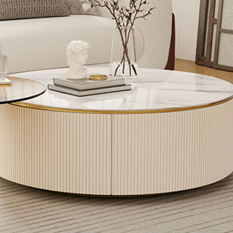 Modern Nightstands Coffee Table Round Accent Folding Center Desk Table Dressing Luxury Juegos De Comedor Replica Furniture - Image 3
