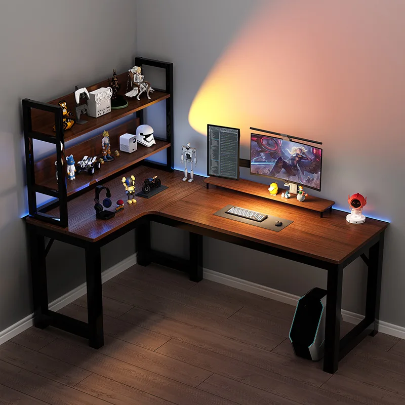 Computer desk, desktop, home gaming desk, bedroom corner, office desk, new Chinese style large desk, student study desk