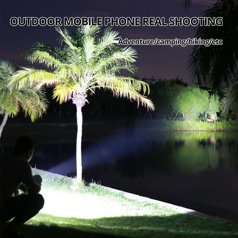 High Power Rechargeable Led Flashlights 7LED Camping Torch With Cob Side Light Lightweight Outdoor Lighting ABS Material - Image 3