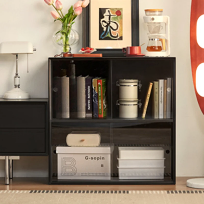 Stationery Better Living Room Cabinet Black Wood Buffet File Living Room Cabinet Multifunctional Bookcases Schrank Furniture - Image 4