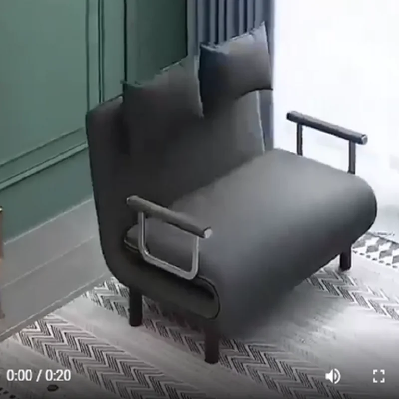 IHOME 65CM Grey Simple Folding Sofa Bed Apartment Small Family Simple Reclining Chair Single Folding Sofa Bed 2024 Dropshopping - Image 2