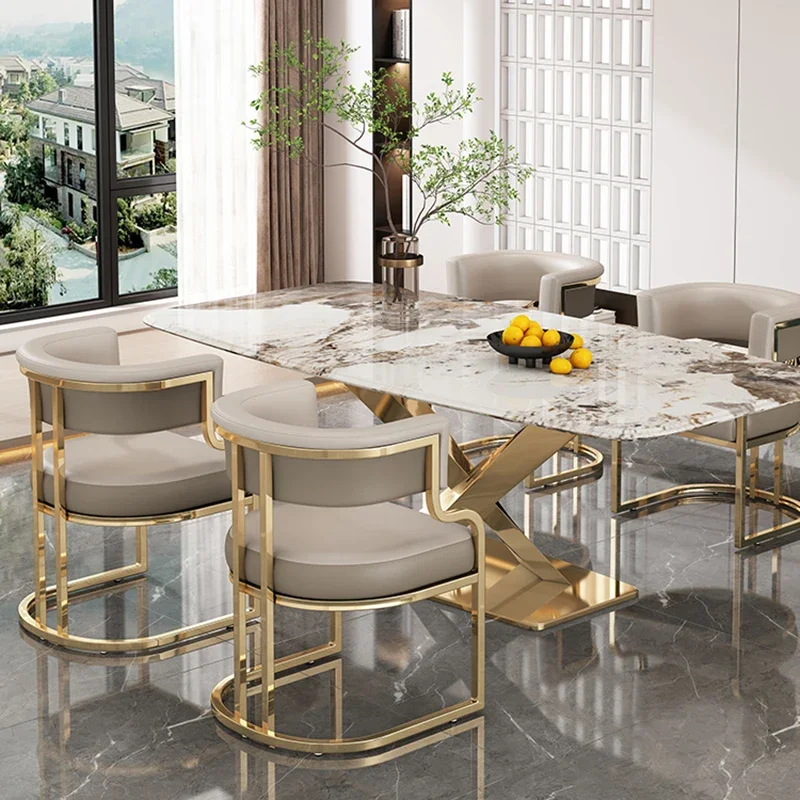 Waiting Stool Dining Chairs Nordic Gaming Metal Unique Lazy Replica Desk Events Dining Chairs Bedroom Silla Lounge Furniture