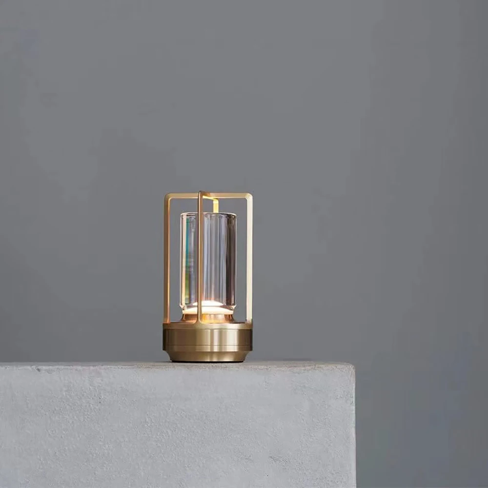 LED crystal table lamp Rechargeable touch night lamp Bedroom Bedside table lamp Restaurant decorative lamp - Image 3
