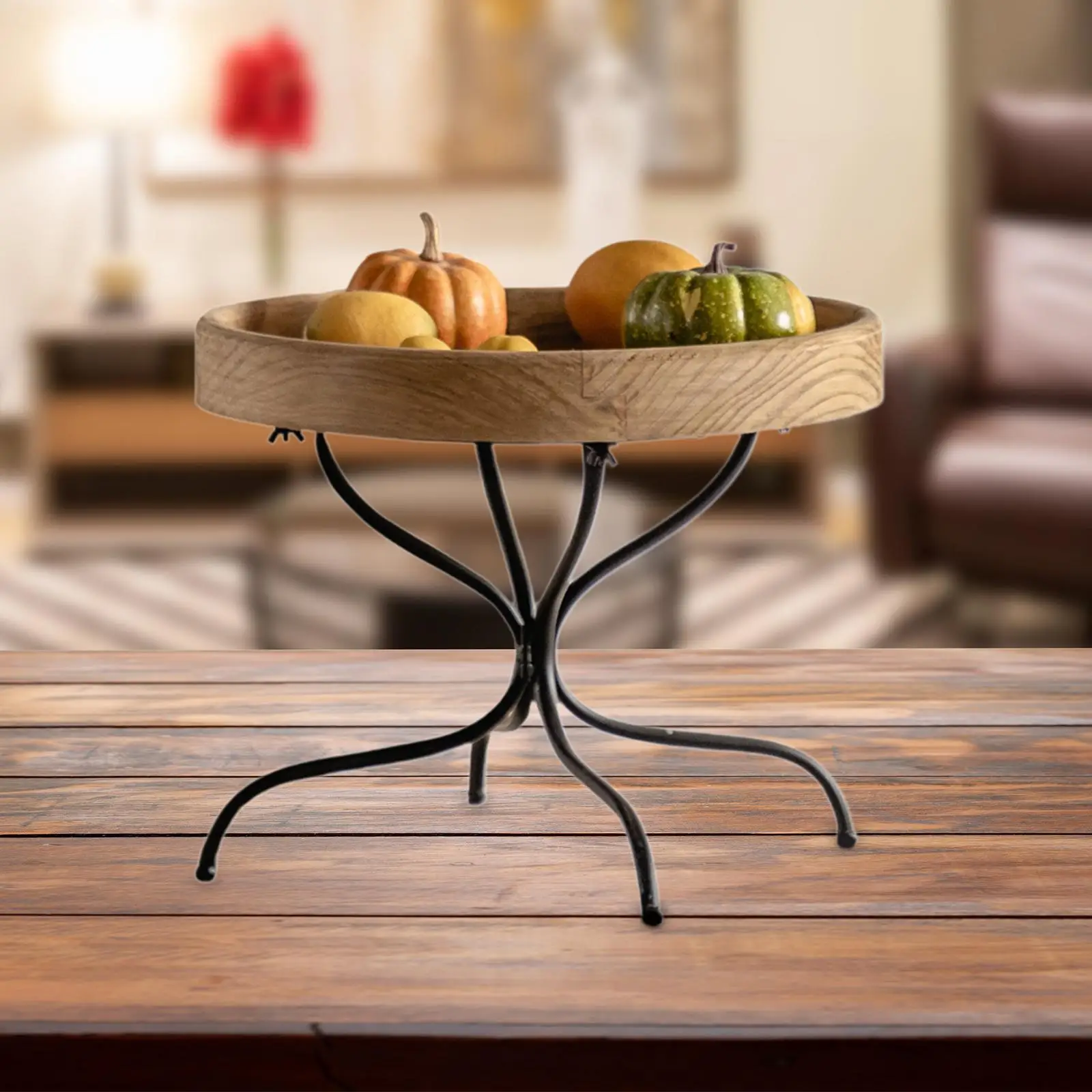 Wood End Table Home Decoration Multifunctional Ideal Gifts Accent Coffee Table for Office Balcony Entrance Farmhouse Patio Home - Image 2