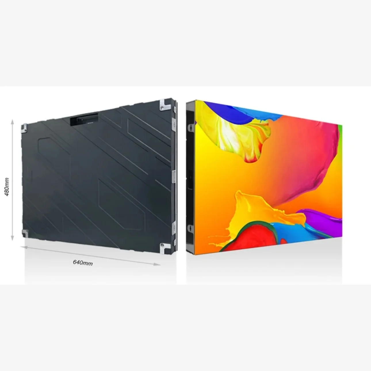 Wholesale price 640*480mm video cabinet indoor conference room P3.076 LED display fixedly installed on the wall to play video