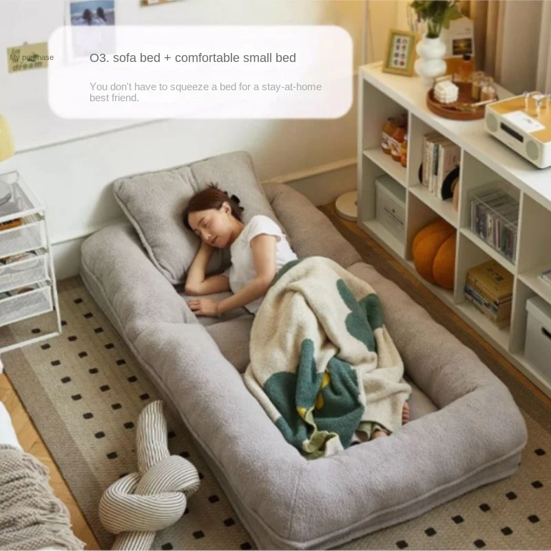 X&D Lazy New Xinjiang Cotton Comfortable Leisure Sofa Bed Sofa Bed Foldable Single Double Bedroom Dual Purpose Lazy Sofa Lying - Image 4