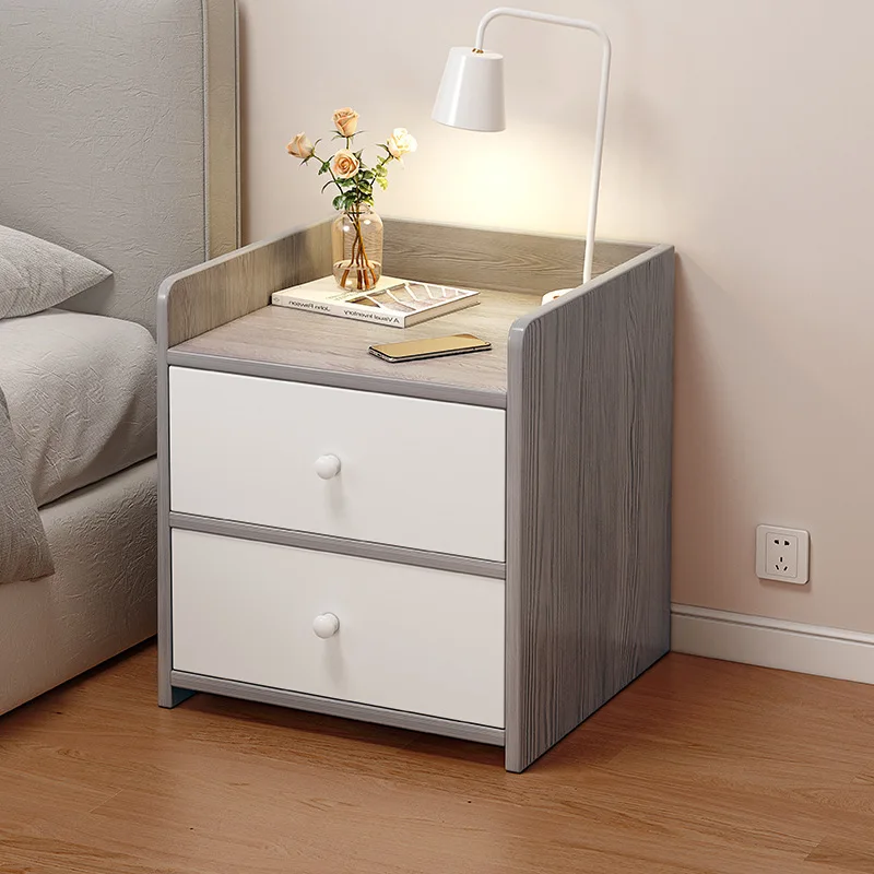 Cabinets Nightstandswith Lock Drawer Storage Nightstand Modern Small Bedside Table Sideoard Multi-Layer Cabinet Storage Cabinet - Image 2
