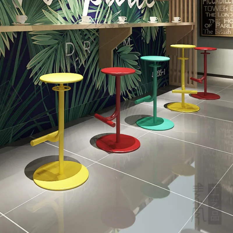 Quality Nordic Light Luxury Lifting Bar Chair American Ins Web Celebrity Milk Tea Shop High Chair Home Front Desk Round Stool - Image 6