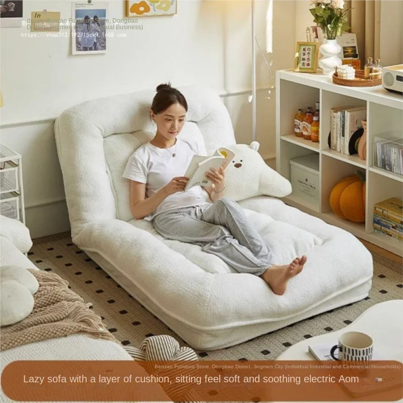 X&D Lazy New Xinjiang Cotton Comfortable Leisure Sofa Bed Sofa Bed Foldable Single Double Bedroom Dual Purpose Lazy Sofa Lying - Image 6