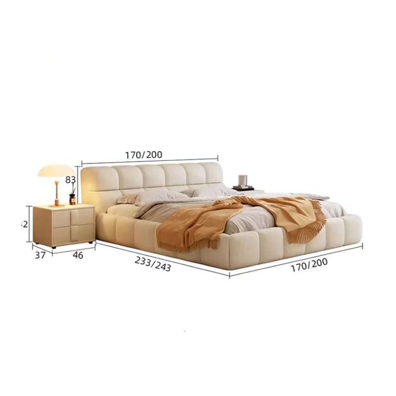 Unique Double Bed Bedroom Aesthetic Europian Nordic Bed Queen Size Minimalist Camas De Matrimonio Dormitorio Home Furniture - Image 6