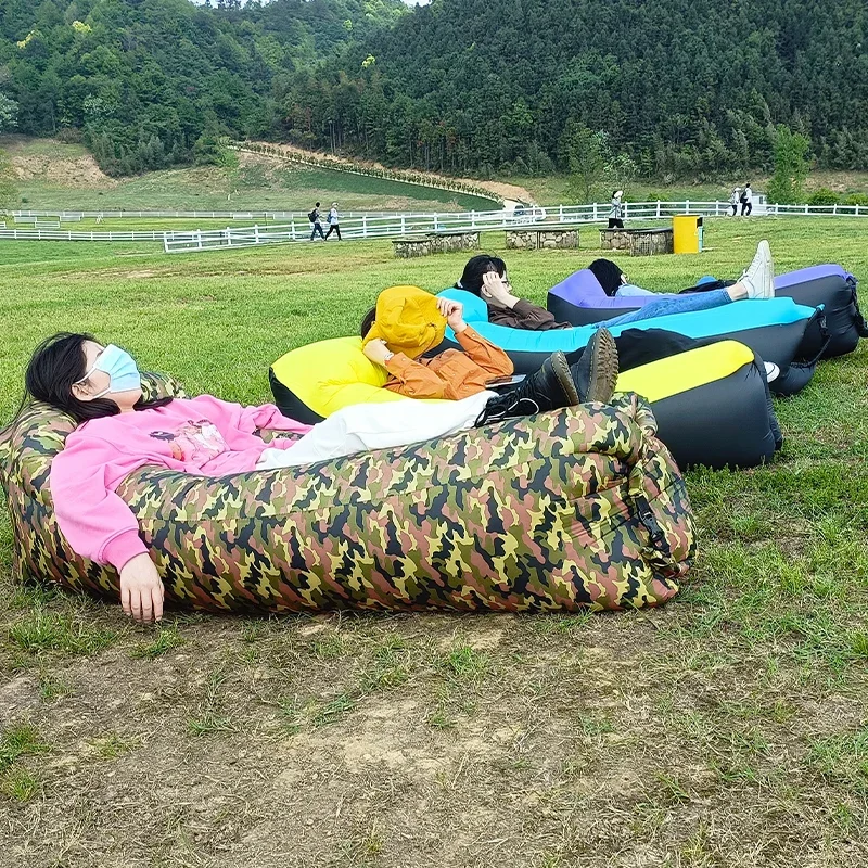 Trend Outdoor Products Fast Infaltable Air Sofa Bed Good Quality Sleeping Bag Inflatable Air Bag Lazy bag Beach Sofa 240*70cm - Image 5