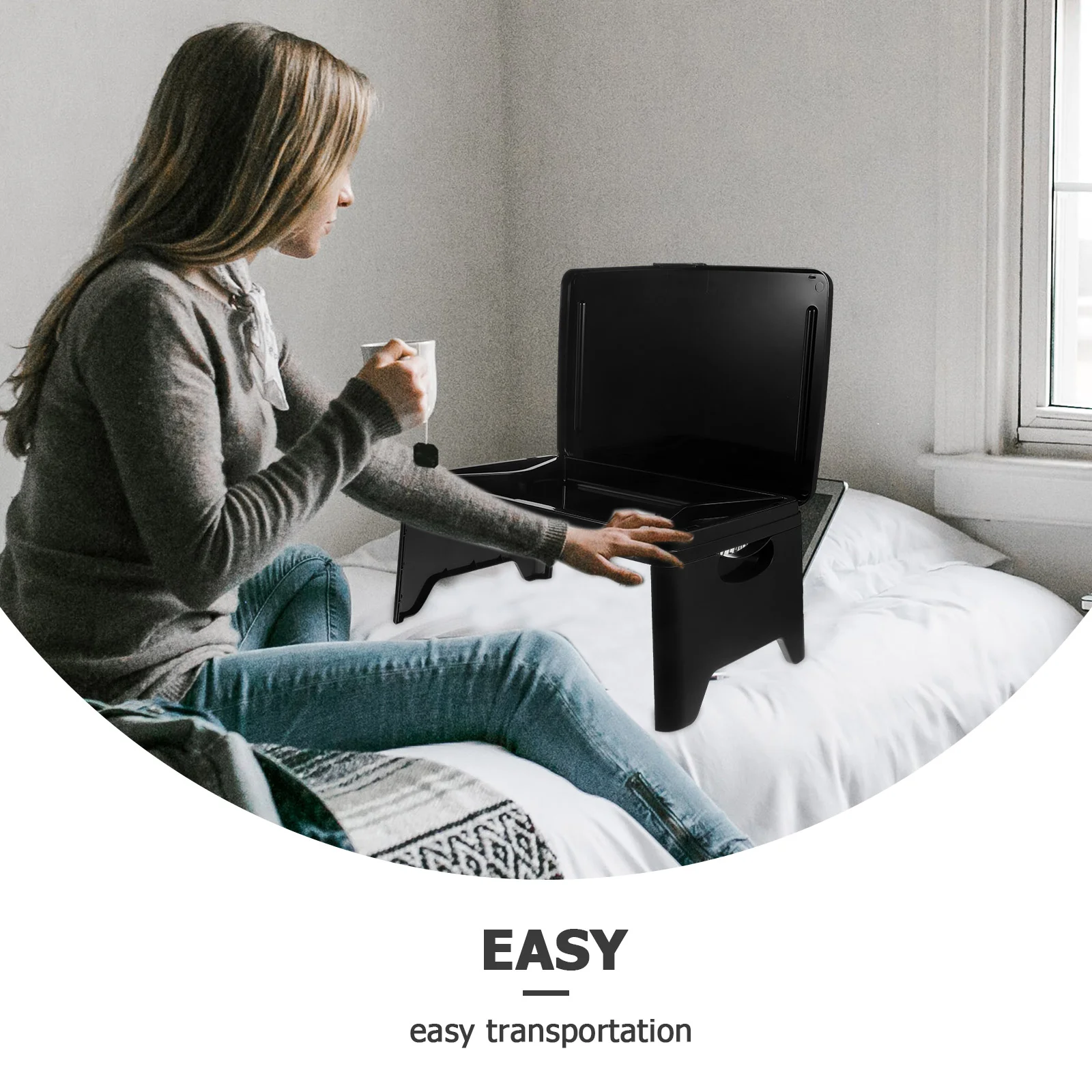 Folding Computer Desk Laptops Desks Stand for Bed Table Home Office Holder Multifunction - Image 6
