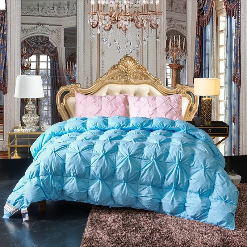 100% Goose Down Soft Duvet Luxury Blanket King Queen Twin Size Comforter Bedding Filler Bread Shape Super Warm Quilt - Image 2