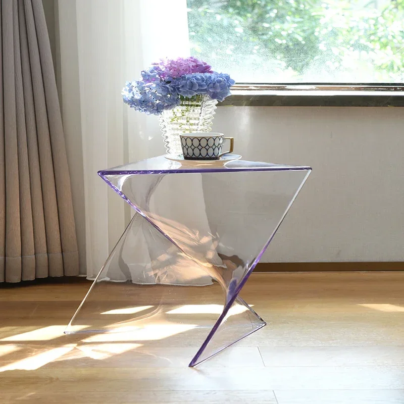 Nordic Minimalist Small Coffee Table, Creative Geometric Design for Modern Living Room, Designer Accent Table Unique - Image 4