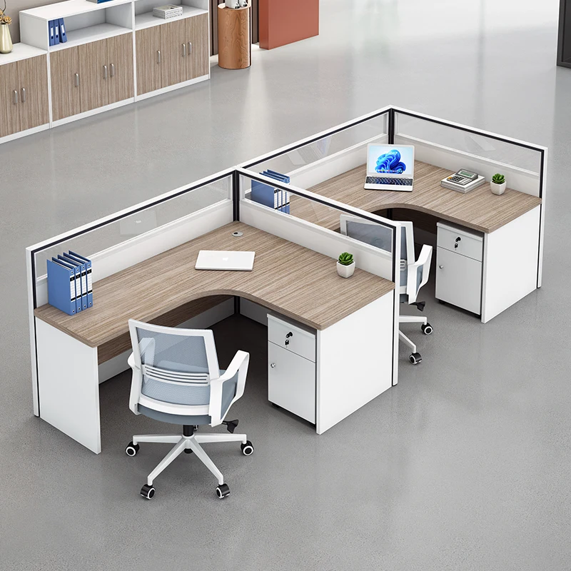 Staff office desk and chair combination 6-person simple modern office screen single 4-person computer workstation table - Image 5