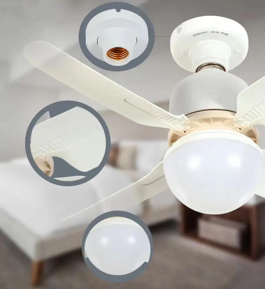 Ceiling Fan LED With Light Remote Control Dimmable E27 Base Modern Smart Wireless Fans Lighting For Bedroom and Living Room - Image 3