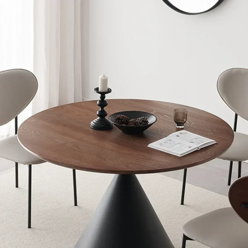 Cafe Dining Table Round Reception Kitchen Tables Elegant Service Extendable Multifunction Home Furniture Mesa Comedor Dinner - Image 5
