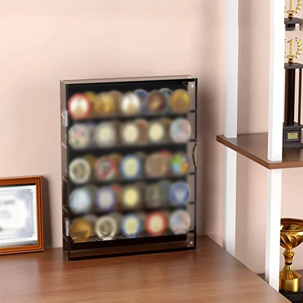 Collection Wall Acrylic Badge Collection Display Cabinet Fitment Removable Dust Round Special Parts Standard Coins - Image 6