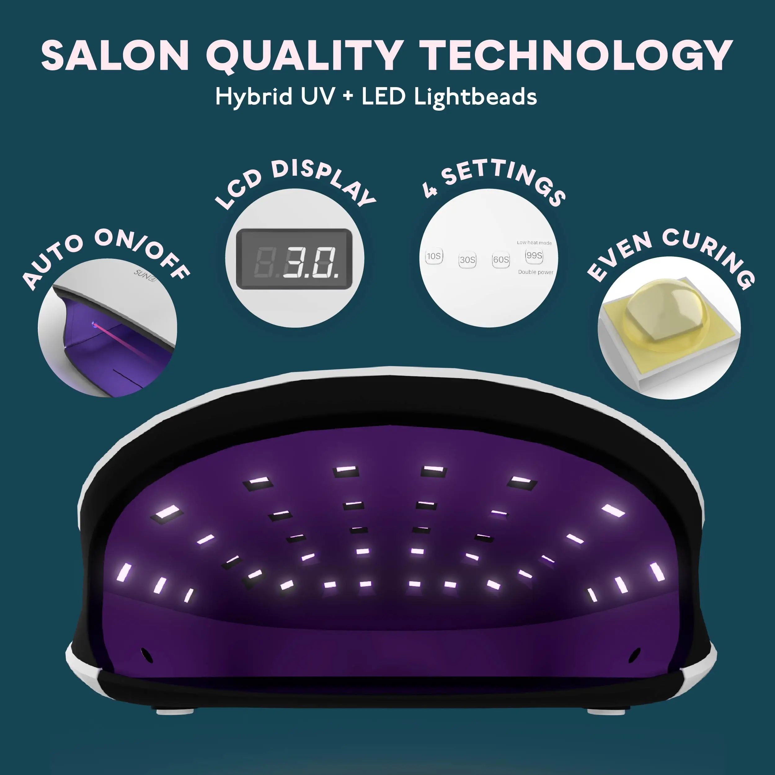 SUNUV SUN4 48W UV LED Lamps Nail Dryer Lamp with LCD Display Smart UV Phototherapy Nail Art Manicure Tool Ladies Gift - Image 5