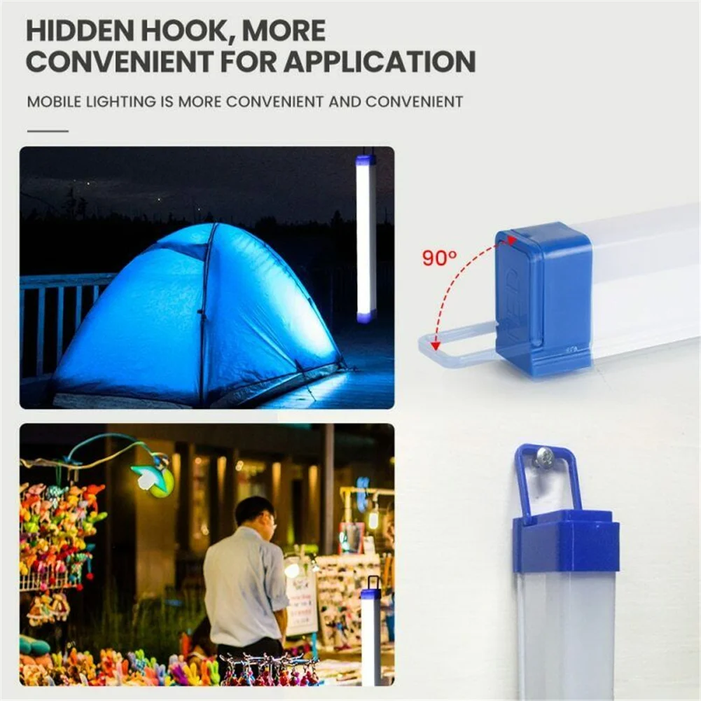 17cm-52cm Led Tube 30w/60w/80w Portable Usb Rechargeable Emergency Light Outdoor Lighting Camping Lamp - Image 6