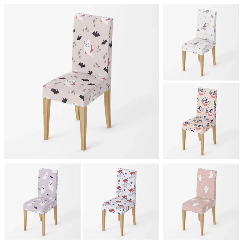 Home chair Covers kitchen adjustable dining elastic fabric chairs cover wedding Desk stretch back restaurant Halloween Autumn