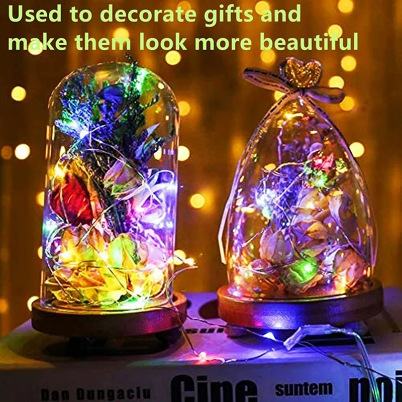 With battery 20 Pack String Fairy Lights Silver Copper Wire Battery Powered Decorations Lights For Wedding Party Christmas Decor - Image 4