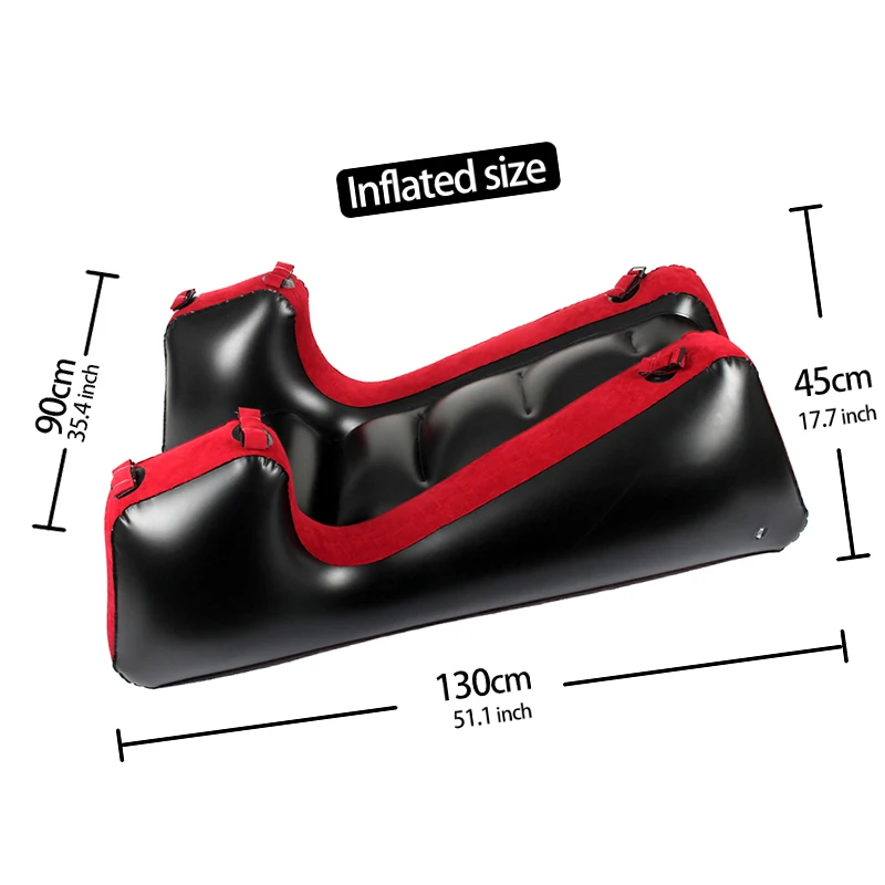 Love Seat Pillow For Positions Inflatable Seats Pillow For Couple Pvc Furniture Inflatable Portable Fun Exotic Red Sofa Bed - Image 3