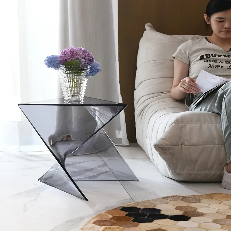 Nordic Minimalist Small Coffee Table, Creative Geometric Design for Modern Living Room, Designer Accent Table Unique - Image 2
