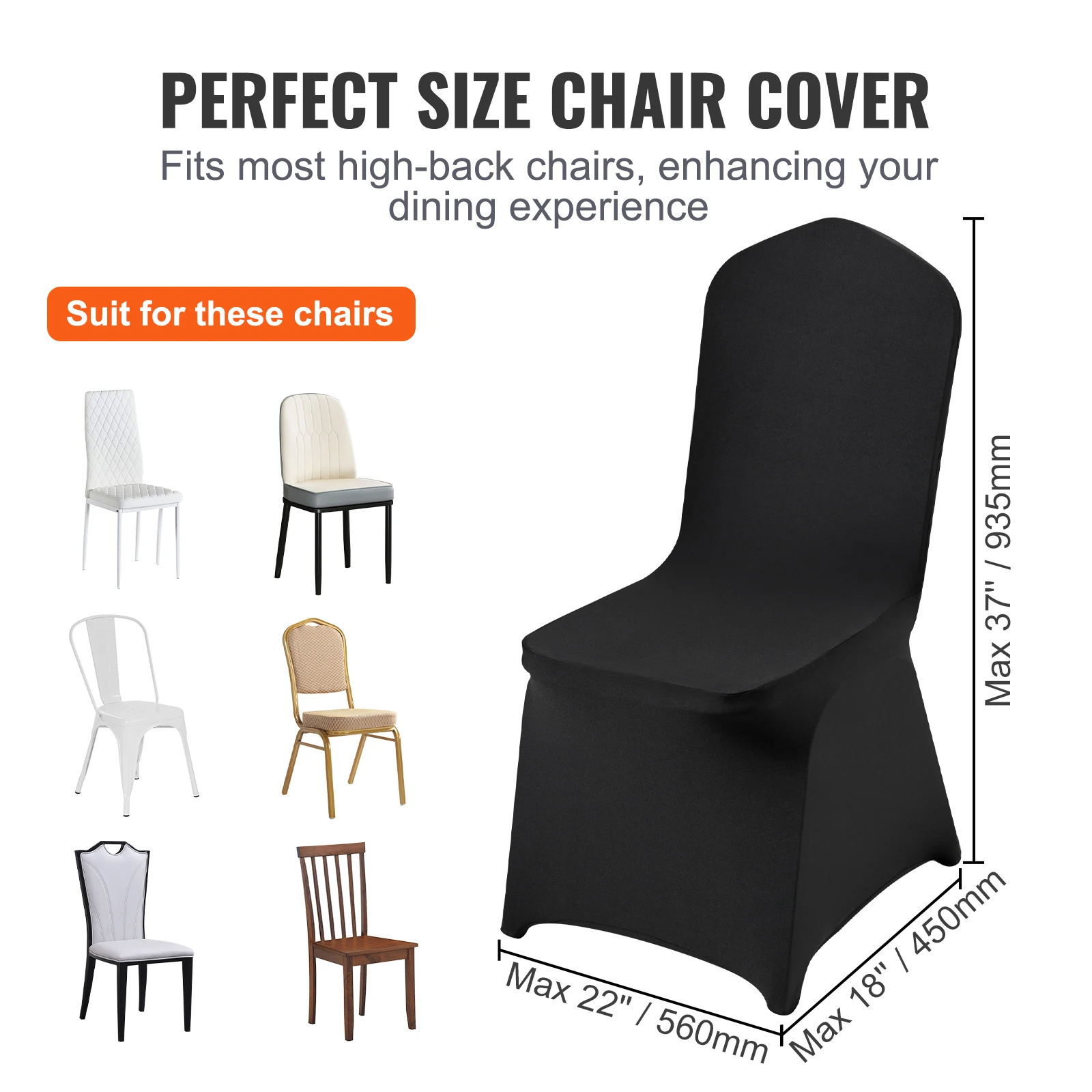 VEVOR 30PCS Stretch Spandex Folding Chair Covers Universal Fitted for Wedding Holiday Banquet Party Celebration Dining - Image 2