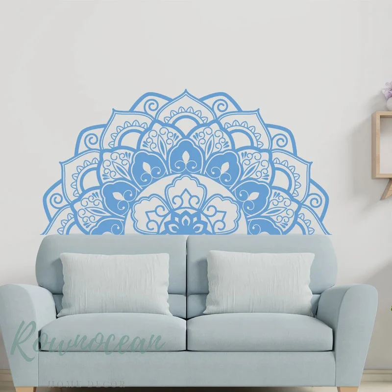 Half Mandala Wall Sticker Interior Home Decor Room Bedroom Headboard Decoration Decals Bohemian Pattern Murals Wallpaper G057 - Image 2
