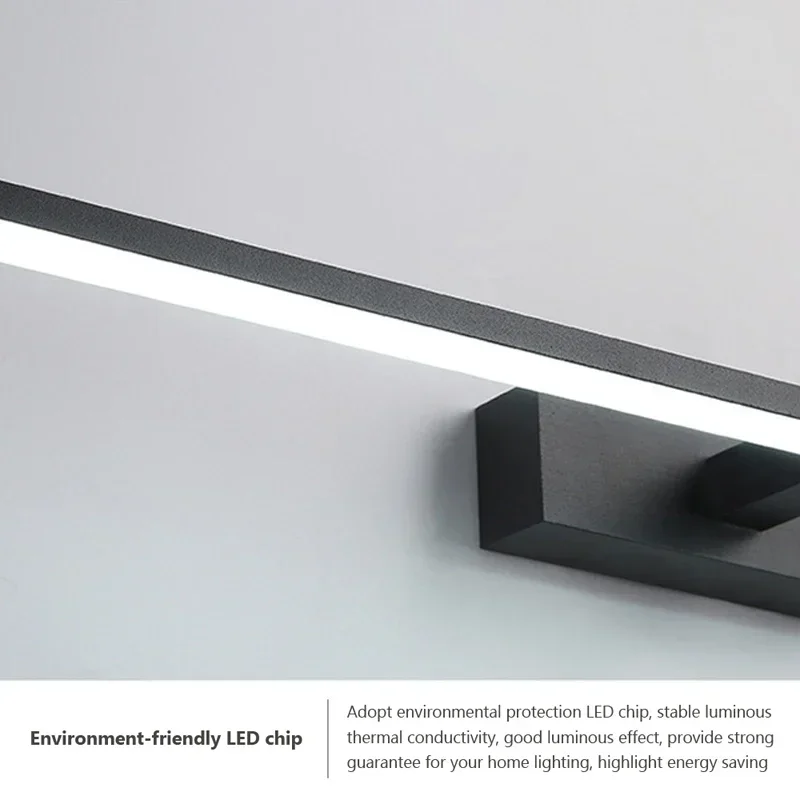 Modern LED Wall Lamp Bathroom Hardwares Sconce Three Colors Lights Aluminum Bathroom Bath Mirror Line Home Decor Light Fixture - Image 4