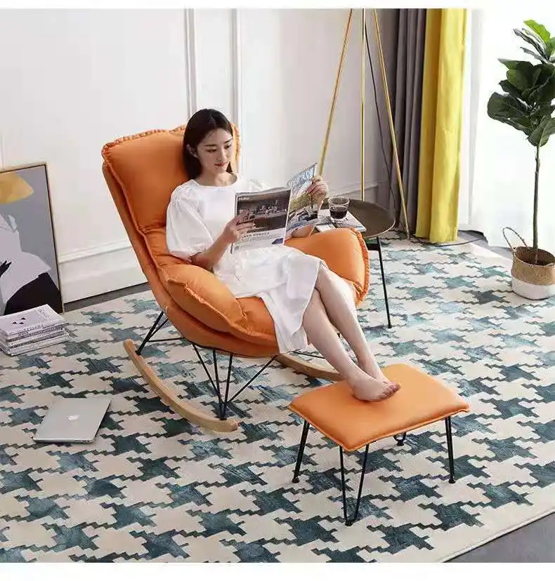 Trendy Comfortable Recliner Armchair for Home Garden Office Leather Recliner Comfy Armchair for Living Room Bedroom Patio Garden - Image 5