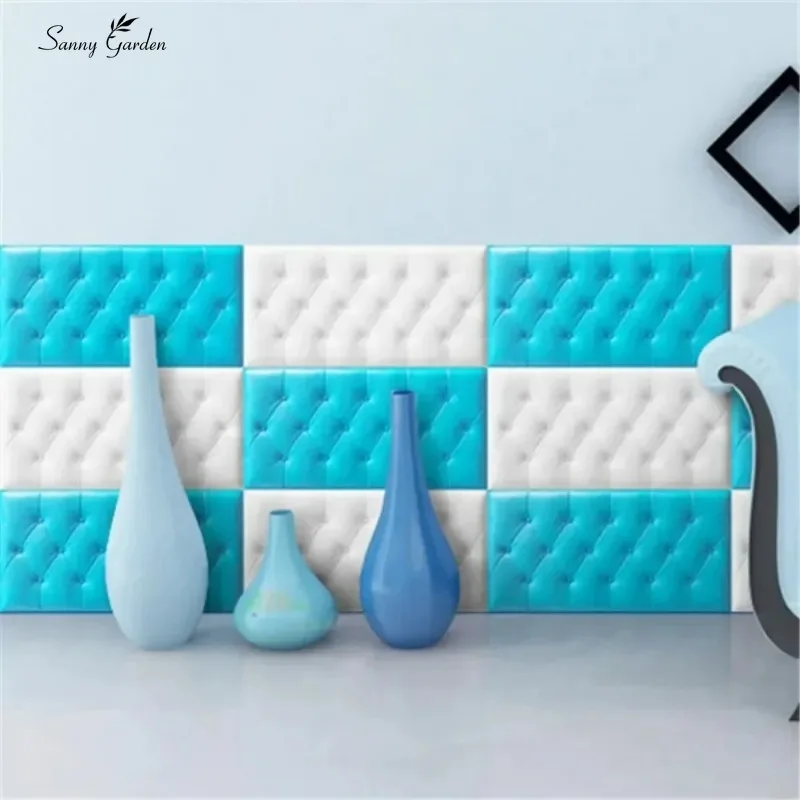 Home Decoration Anti-Collision 3D Soft Package Bed Sticker Thickened Self-Adhesive Wall Sticker Diy Tatami Headboard Bedroom - Image 4